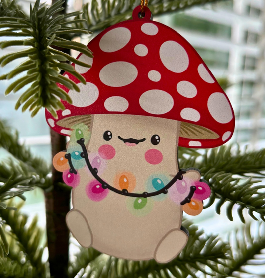 Christmas Toadstool Tree Decoration