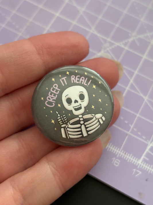 Creep It Real button badge