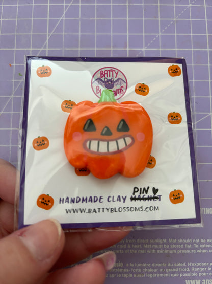 Halloween Clay Pins