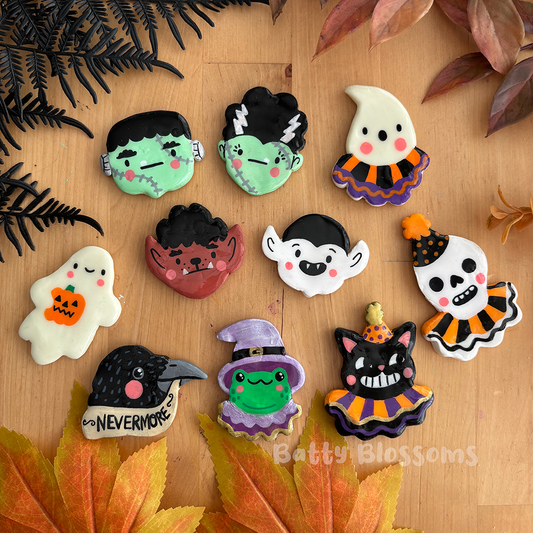 Halloween Clay Fridge Magnets