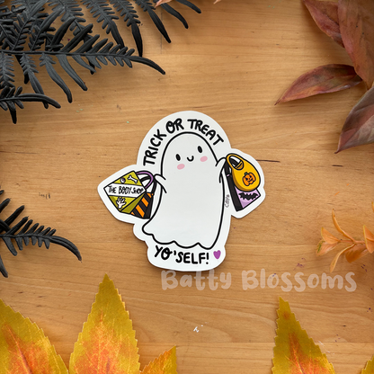 Trick or Treat Yo'self vinyl sticker (large)