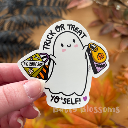 Trick or Treat Yo'self vinyl sticker (large)